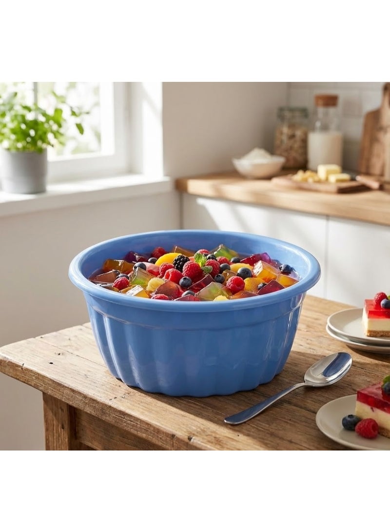 Multi-Purpose Deep Round Plastic Bowl & Kids Organizer - Durable Ribbed Basin for Toys Storage, Snacks, and Fruit Serving - Fun Cartoon Designs - Image 1